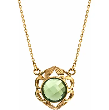 Náhrdelník Zlatý náhrdelník s vltavínem P29 0003