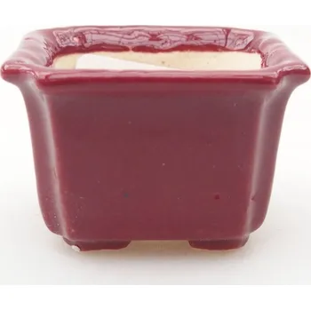 Květináč Mini bonsai miska 3,5 x 3,5 x 2 cm vínová