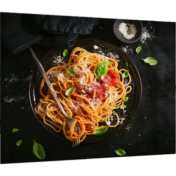 Obraz SKLENĚNÁ OCHRANNÁ DESKA NA SPORÁK 60x52 MAKARONY