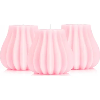 Svíčka Dekorativní parafinová svíčka bez vůně Drobo 3 ks