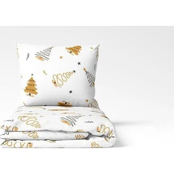 Povlečení Chanar Bavlněné povlečení Stromky zlaté 140x200 70x90
