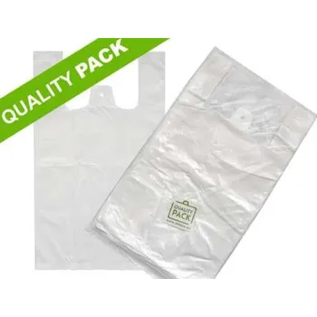 Tašky mikrotenové maxi - nosnost 15 kg, 14 mic, 30 x 20 x 68 cm, bílé, 1000 ks