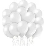 Latexové balónky bílé metalické lesklé 40ks