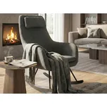 Houpací křeslo Galileo, středně šedá tkanina