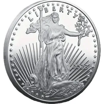 Pamětní stříbrná mince Socha svobody 4 cm detailní reliéf nový klasický postmoderní styl sběratelská dekorativní mince