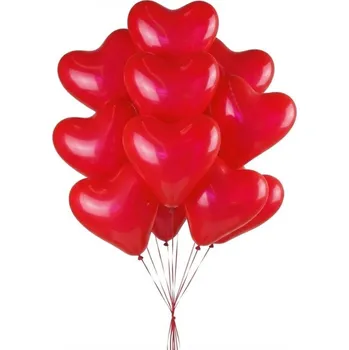 Balónek Latexové balónky červené srdce 12ks