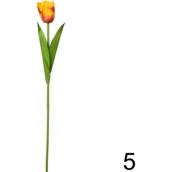 umělá květina Tulipán 1 květ 48 cm, žluto-červená