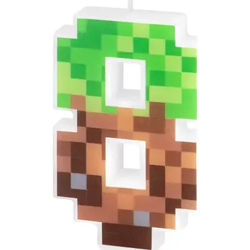 Dortová svíčka Dortová svíčka číslice Minecraft 8