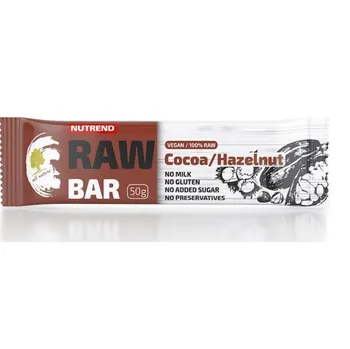 Nutrend Raw Bar 50 g, kakao/brusinka, kakao/lískový ořech