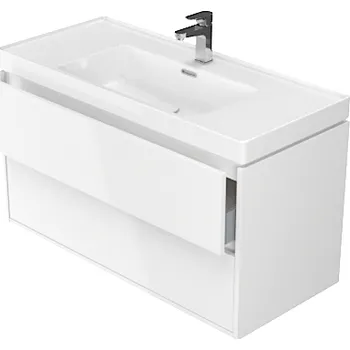 Koupelnový nábytek Cersanit - SET B106 Crea skříňka + Crea 100 umyvadlo, Bílá, S801-280