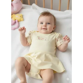 Kojenecké oblečení Kojenecké body se sukýnkou Ewa Plastuš žluté