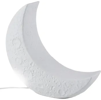 Lampička Seletti Bílá porcelánová stolní LED lampa My Tiny Moon