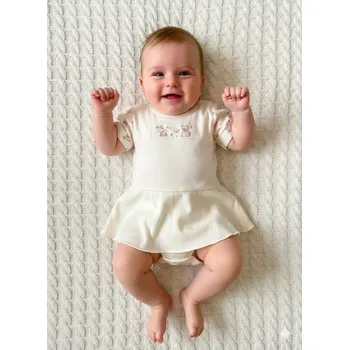 Kojenecké oblečení Kojenecké body se sukýnkou Ewa Plastuš krémové