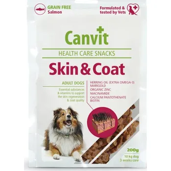 Pamlsek pro psa Canvit Snack Skin & Coat 200g