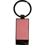 Kovová klíčenka s potahem z umělé kůže - růžová laserové gravírování