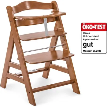 Hauck Alpha+ dřevená židle, walnut