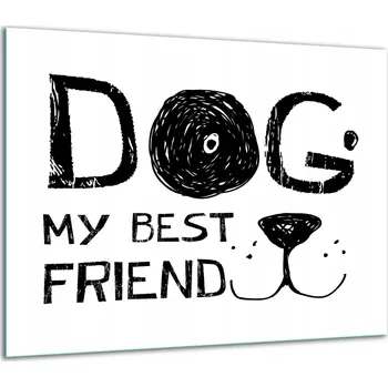 Obraz SKLENĚNÁ OCHRANNÁ DESKA NA SPORÁK 60x52 PES (PIES)