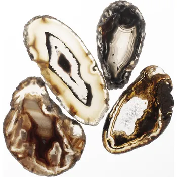 Přírodní kámen Achátový plátek přírodní, 40-50 mm, 4 ks