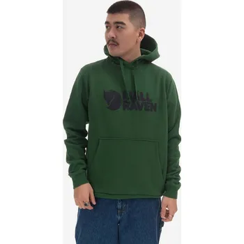 Pánská móda Bavlněná mikina Fjallraven Logo Hoodie F84144.678 zelená 77X, vel. L