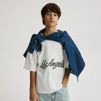 Dětská móda Reserved - Bavlněné tričko - krémová - 973HR-01X - 973HR-01X-116