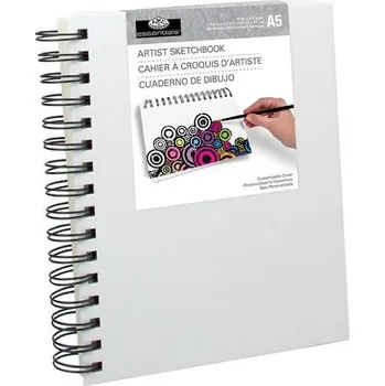 Royal & Langnickel Skicovací blok bílý s texturou plátna A5