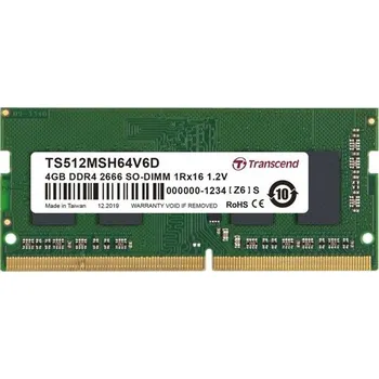 Transcend paměť 4GB SODIMM DDR4 2666 1Rx16 CL19