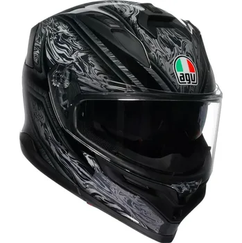 Auto-moto AGV přilba K-7 Damascus black/silver - 2XL