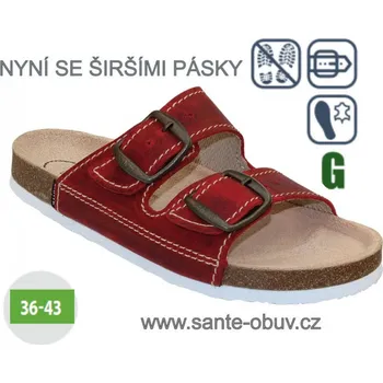 Dámská zdravotní obuv SANTÉ D/21N/33/BP ROSSO pantofel vel.36-43, --- - 42