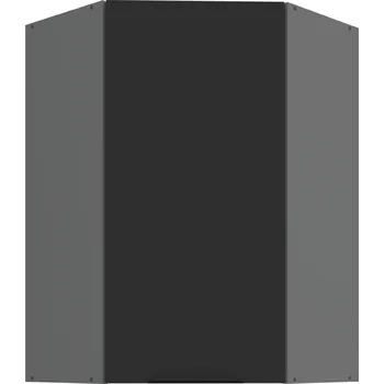 Kuchyňská linka Horní rohová skříňka Aria ANT 60x60 GN-90 1F (45°) Barva korpusu: Antracit, Barva dvířek: BL - Black AFM
