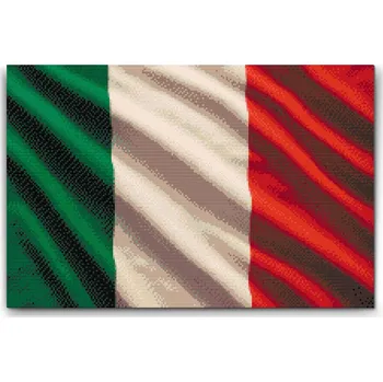 Diamantové malování Diamantové malování - Vlajka Itálie Velikost: 40x60cm, Rámování: Pouze srolované plátno, Diamanty: Kulaté
