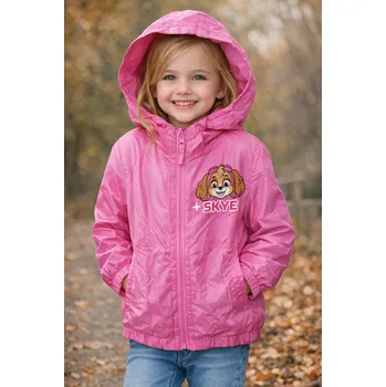 Dívčí bunda Eplusm Dívčí bunda TLAPKOVÁ PATROLA s fleece podšítím růžová Růžová, Velikost: 110/116 110/116