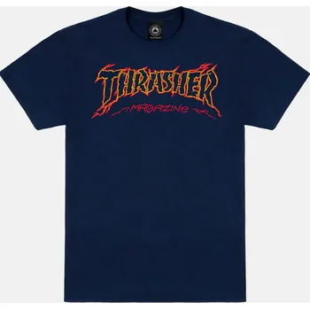 Pánské tričko tričko Thrasher Cracked by Exteenager navy modré M