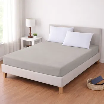 Prostěradlo Luxusní napínací mako-jersey prostěradlo s lycrou do postýlky DELUXE Collection 60x120cm / 20cm elastické, světle šedé