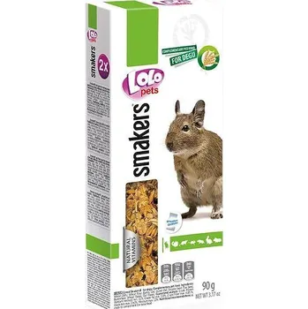 Krmivo pro hlodavce LOLO SMAKERS 2 klasy s cereáliemi pro osmáky degu 90 g