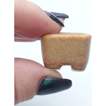 Květináč Mini bonsai miska 2 x 2 x 1,5 cm hnědá