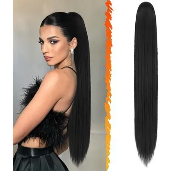 Čelenka BARSDAR Černý prodlužovací culík, 76 cm Dlouhá hladká šňůrka se stahovací šňůrkou Prodlužování