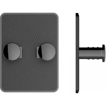 Věšák Samolepicí dvojitý nástěnný držák na holicí strojek – černý