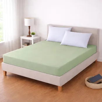 Prostěradlo Luxusní napínací mako-jersey prostěradlo s lycrou DELUXE Collection 180x200cm / 30cm elastické, pistáciové