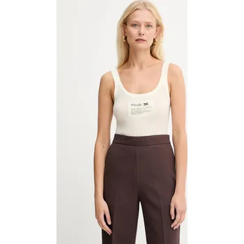 Top s příměsí vlny Elisabetta Franchi TK63B57E2 béžová 01X, vel. 40