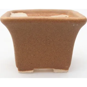 Květináč Mini bonsai miska 5,5 x 5,5 x 4 cm hnědá