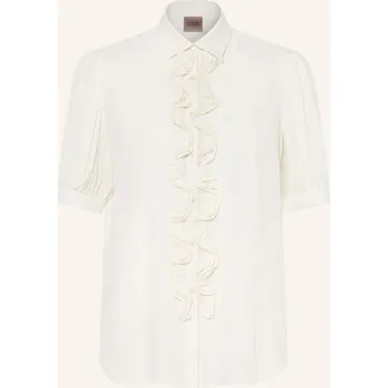 Dámská halenka Émanou Dámská Košile Shirley S Hedvábím A Volánky, krémová, 42