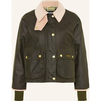 Barbour Dámská Polní Bunda Beadnell, tmavě zelená / růžová, 40