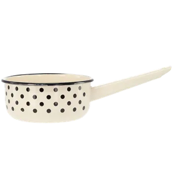 Hrnec Smaltovaný hrnec s uchem 1,5 l 16 cm bílé tečky *3554