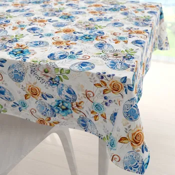 ubrus Dekorační čtvercový ubrus Leona LN-114 Modré kraslice 50x50 cm