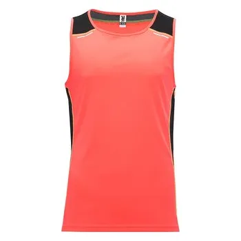 Pánská móda Pánské sportovní tílko Misano, svítivě korálová/černá, Velikost S