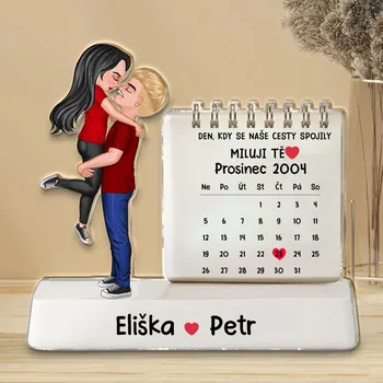 Plakát Akrylový plak - Den, kdy se naše cesty spojily 20 cm x 20 cm + stojanem