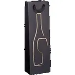 Dárková taška Stampa a Caldo 120 x 90 x 370 mm, na lahev černá