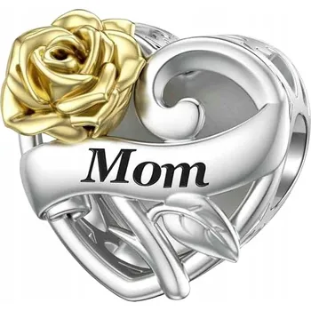 Přívěsek Charms Zawieszka Charms Srdce Růže Máma Charms Přívěsky Trusky