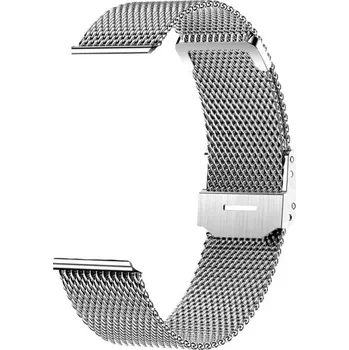 Řemínek na hodinky Náhradní řemínek 22mm Milánský, stříbrný