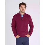 U.S. Polo Assn. pánská mikina 1/4 ZIP MOCK vínová XXL